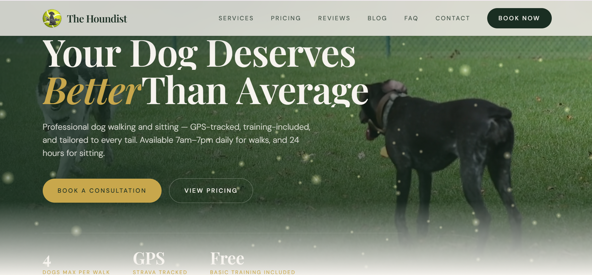 After: The Houndist redesigned website